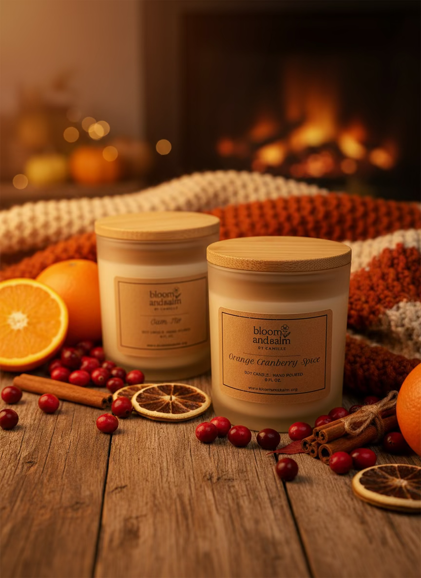 Orange Cranberry Spice- Soy Wax Candle