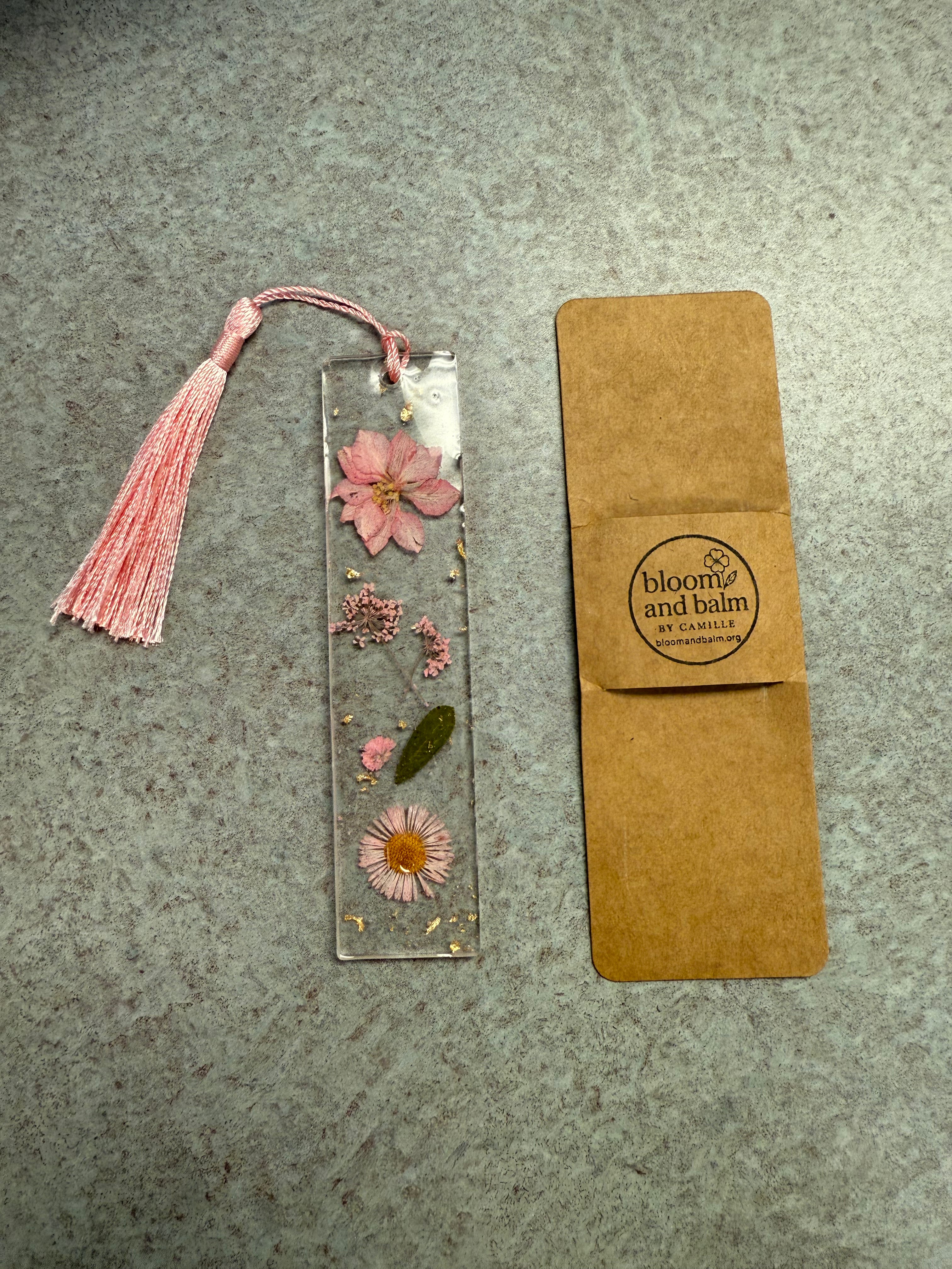 Dried pressed-flower Resin Bookmark