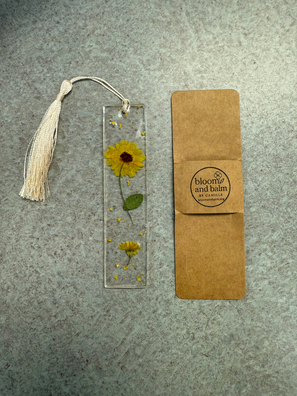 Dried pressed-flower Resin Bookmark