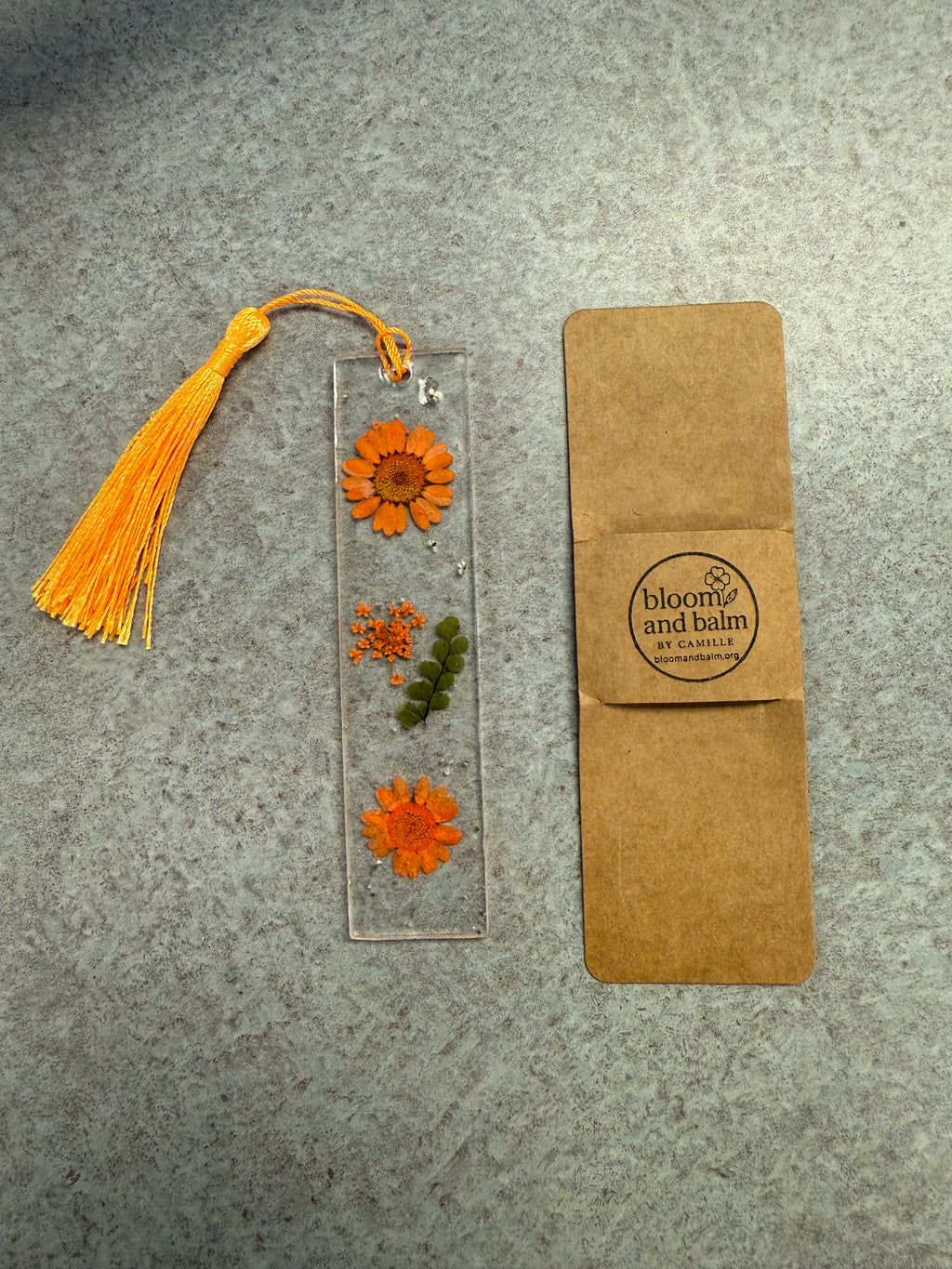 Dried pressed-flower Resin Bookmark