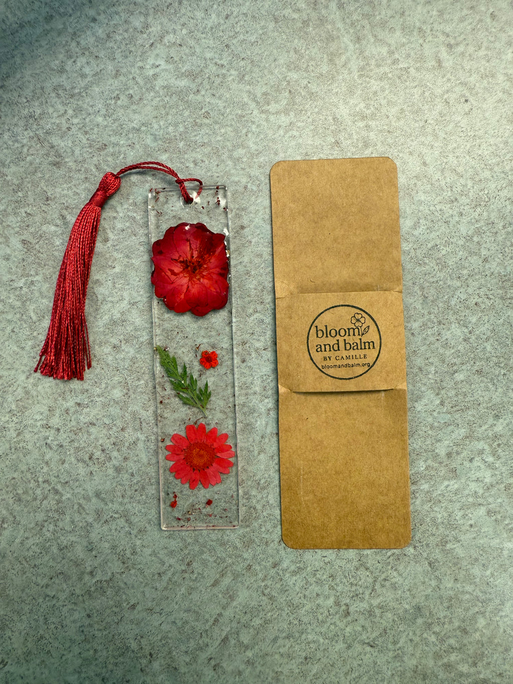 Dried pressed-flower Resin Bookmark